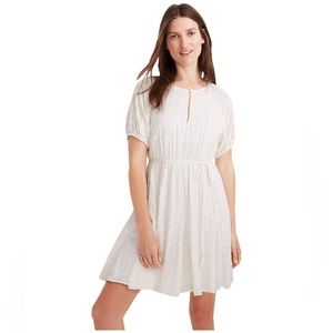 Madewell EYELET TASSEL-TIE Ivory MINI DRESS Size 4